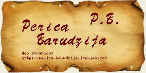 Perica Barudžija vizit kartica